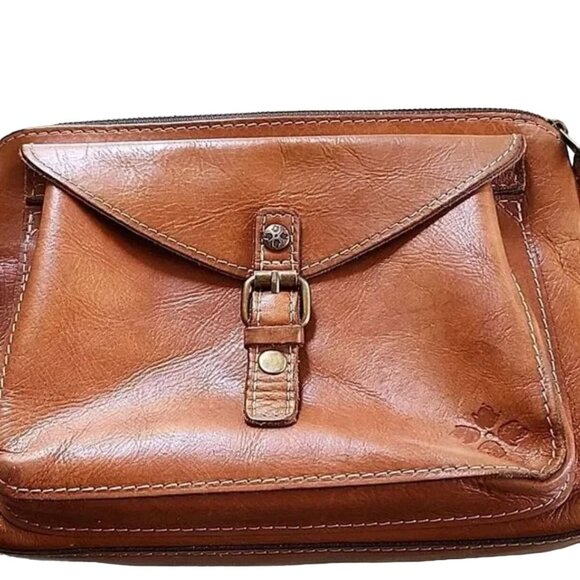 Patricia Nash Leather Shoulder Bag Gorgeous cognac colored leather with an adjus - Picture 9 of 11